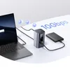 Stacja dokująca Baseus Spacemate RD1 hub 11w1 USB-C - 2xHDMI 4K@60Hz 2xDP 4K@60Hz 2xUSB-A 10Gb/s USB-C 10Gb/s RJ45 USB-A 480Mb/s USB-C PD mini jack 3.5mm ładowarka EU - szara
